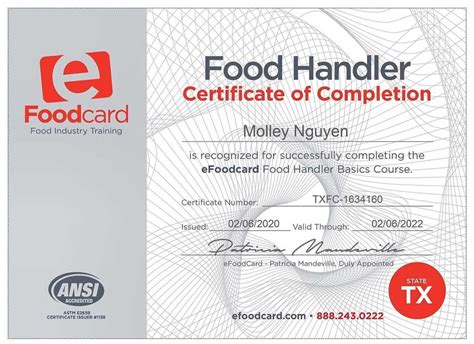 Food Handlers Certification Fast